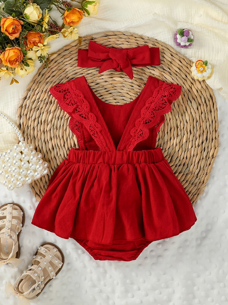Conjunto Body Vestido + Faixa de Cabeça - 2pçs