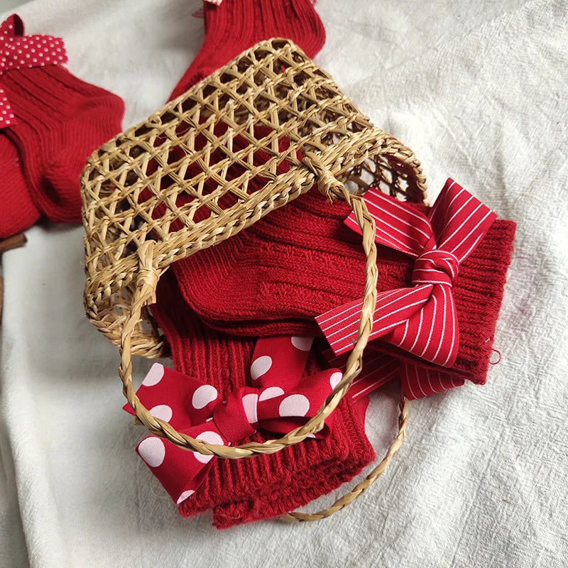 Meias de Algodão com Laço