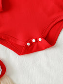 Conjunto Body Manga Longa, Saia Xadrez e Faixa de Cabeça - 3pçs