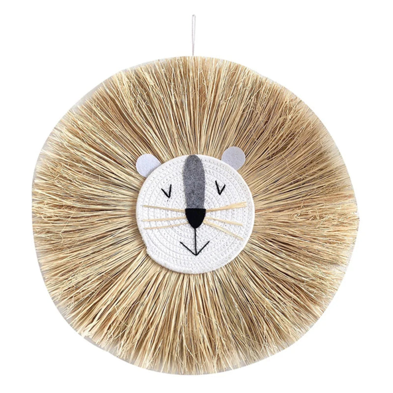 Arte de Parede com Cabeça de Animal em Macramê