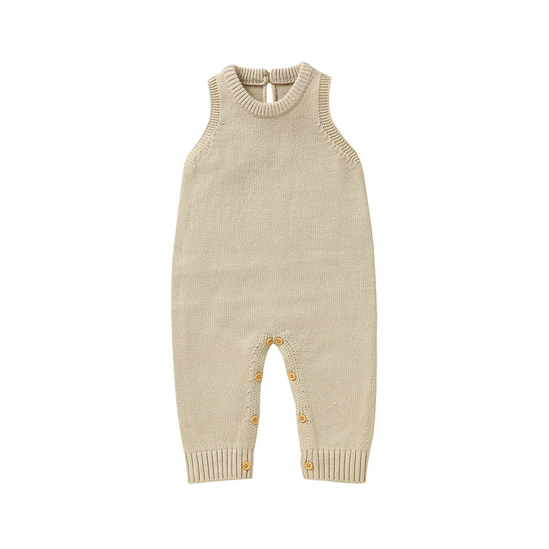 Macacão Longo sem Manga em Tricot