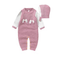 Conjunto Macacão Manga Longa e Touca em Tricot - 2pçs
