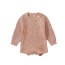 Macacão Canelado Manga Longa em Tricot