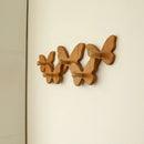 Ganchos de Parede Borboleta de Madeira Maciça