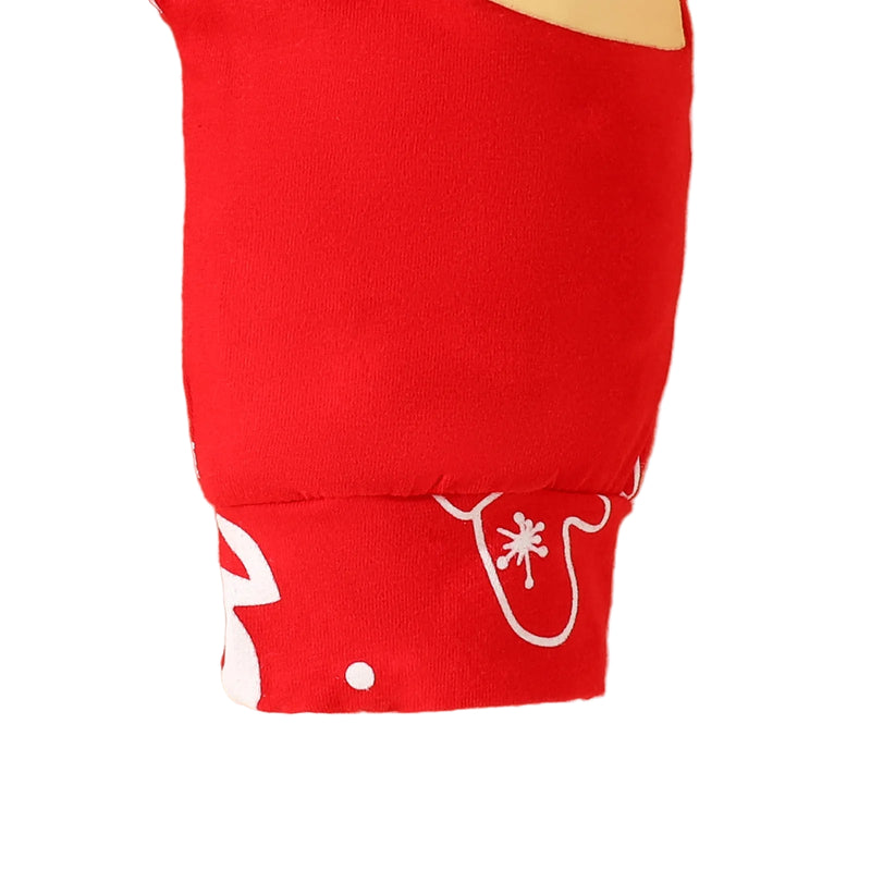 Conjunto Macacão Natalino Manga Longa + Gorro - 2pçs