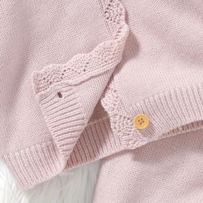 Casaco Cardigan Manga Longa em Tricot