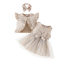 Conjunto Casaco, Vestido e Faixa de Cabeça - 3 pçs