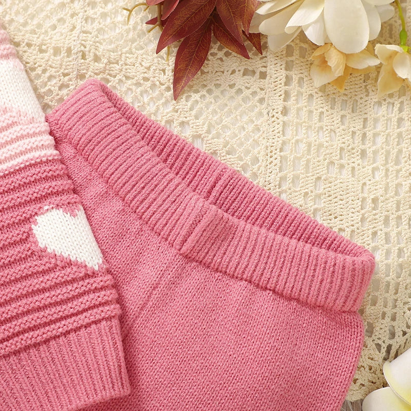 Conjunto Casaco Cardigan e Calça em Tricot - 2pçs