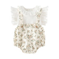 Conjunto Blusa e Jardineira Floral 2 pçs