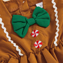 Conjunto Natalino Macacão + Faixa de Cabeça - 2pçs