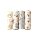 Conjunto 4 Peças de Tecido Swaddle em Musselina