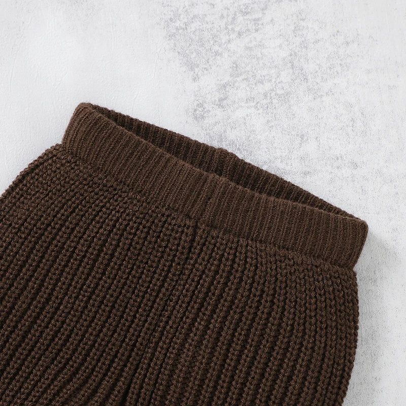 Conjunto Casaco Suéter e Calça em Tricot - 2pçs