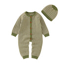 Conjunto Macacão Manga Longa e Touca em Tricot - 2pçs