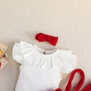 Conjunto Body + Calcinha Suspensa + Faixa de Veludo - 3pçs