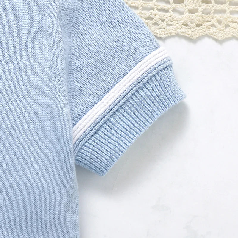 Conjunto Pulôver e Shorts em Tricot - 2pçs