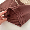 Casaco Pulôver Moderno em Tricot