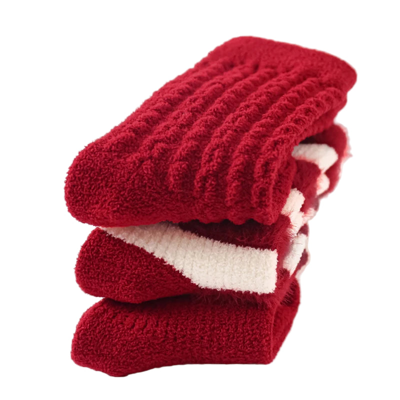 Meias de Veludo Vermelhas