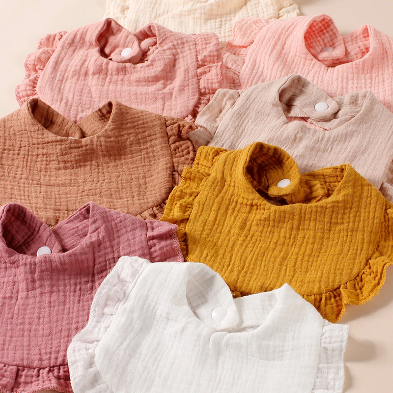 Conjunto com 8 Babadores de Algodão