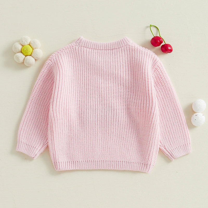 Casaco Suéter Manga Longa em Tricot