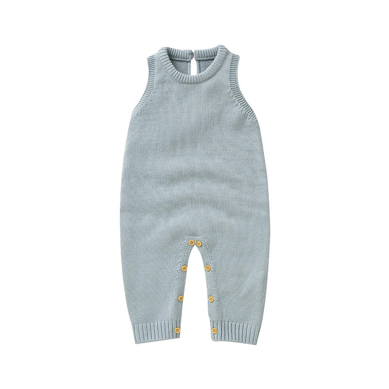 Macacão Longo sem Manga em Tricot