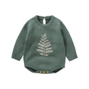 Macacão Manga Longa em Tricot com Bordado