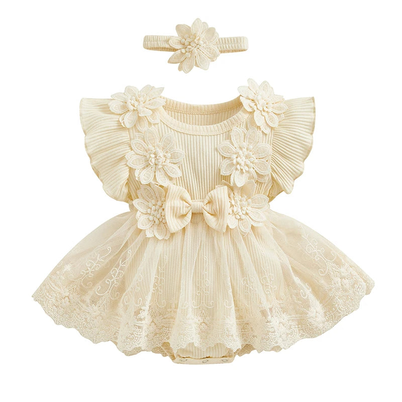 Conjunto Macacão Vestido e Faixa Cabeça 2pçs