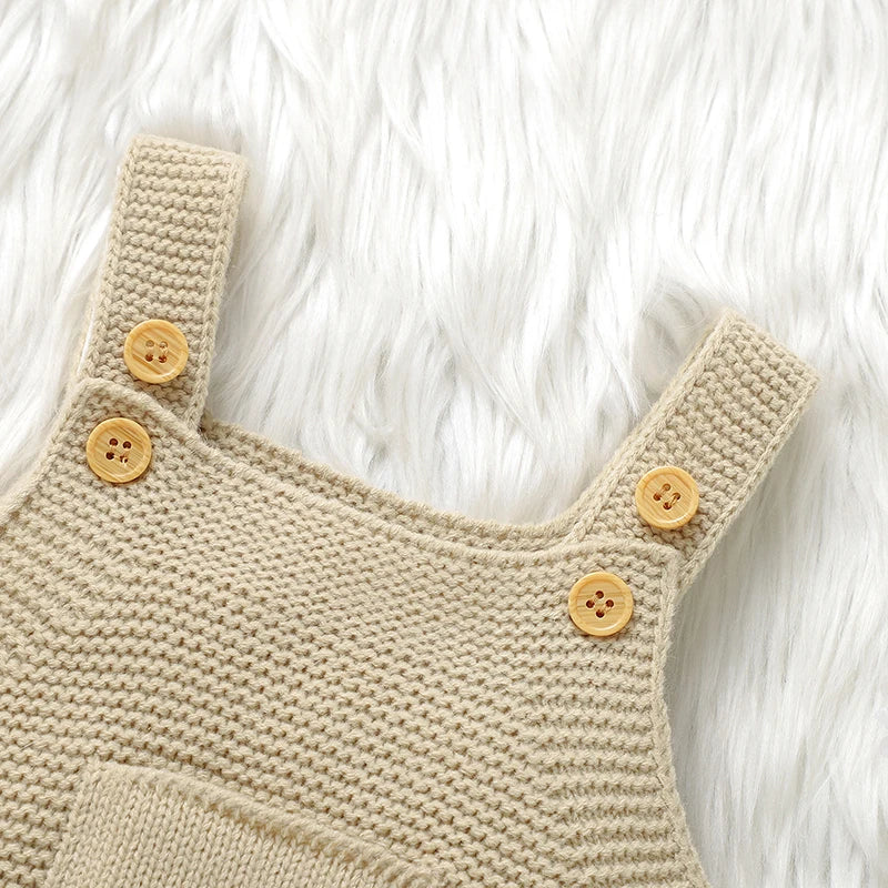 Conjunto Casaco Suéter e Macacão em Tricot - 2pçs