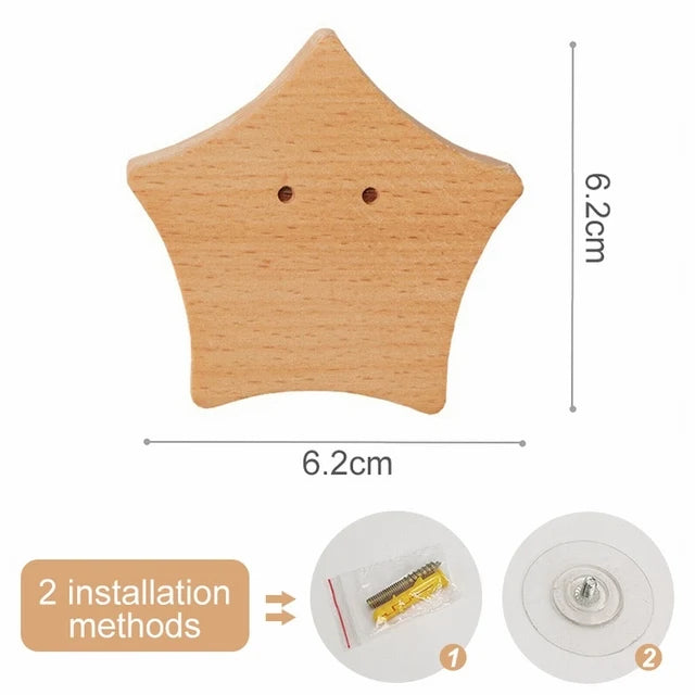 Gancho de Madeira com Formato de Animal