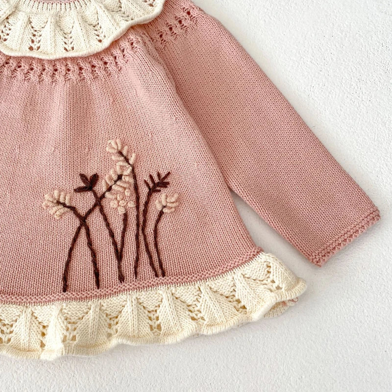 Vestido Manga Longa em Tricot