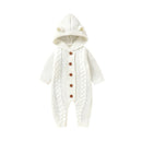 Macacão Manga Longa com Capuz em Tricot