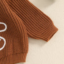 Casaco Suéter em Tricot Boneco de Gengibre