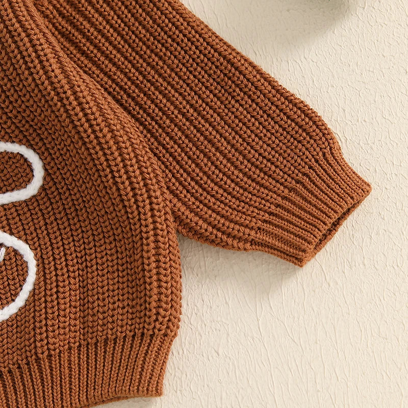 Casaco Suéter em Tricot Boneco de Gengibre