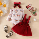 Conjunto Body, Vestido Suspender e Faixa de Cabeça - 3 pçs
