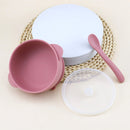 Conjunto de Tigela de Silicone com Tampa e Colher – 3 pçs