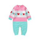 Macacão Listrado Manga Longa em Tricot