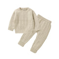 Conjunto Casaco Suéter e Calça em Tricot - 2pçs