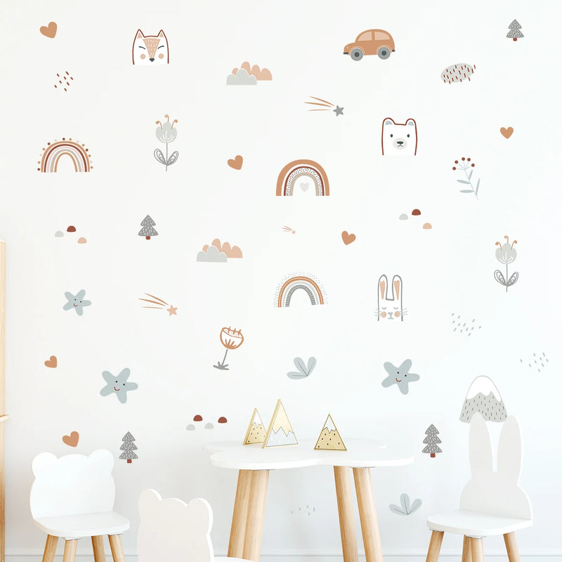 Adesivos de Parede Arco-Íris Boho