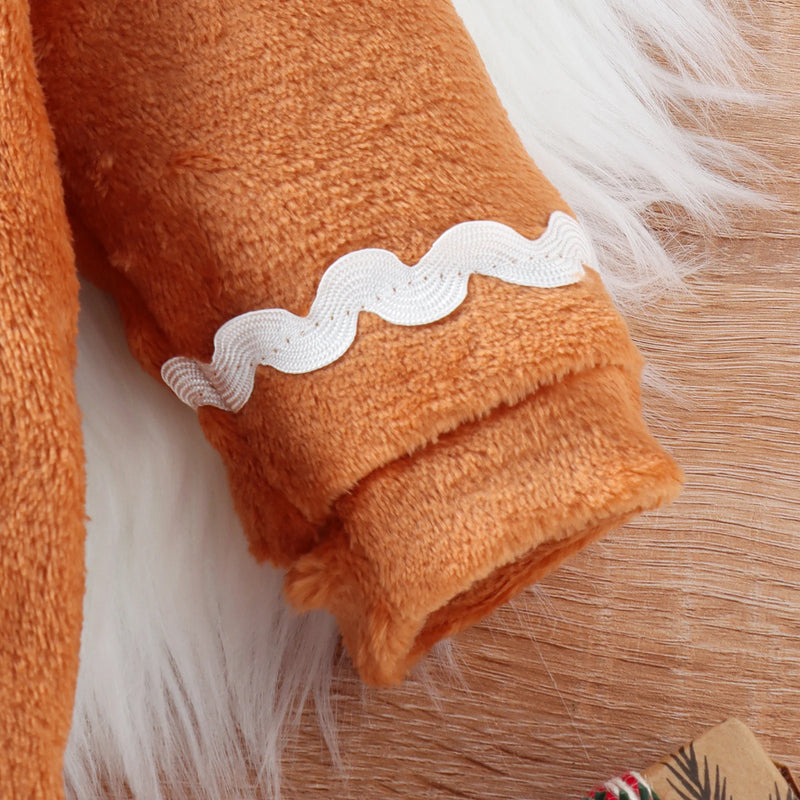 Macacão de Bolinhas Marrom com Gravata Borboleta