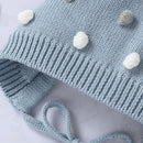 Conjunto Macacão sem Manga e Gorro em Tricot - 2pçs