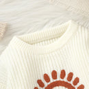 Casaco Suéter Manga Longa em Tricot