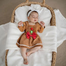 Conjunto Natalino Body + Vestido Sobreposto- 2pçs