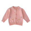 Casaco Cardigan em Tricot Detalhes em Bordado