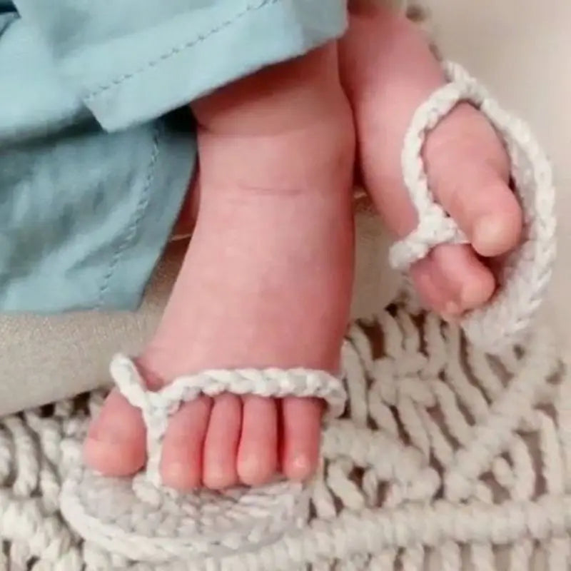 Chinelo em Crochê para Fotografia Newborn
