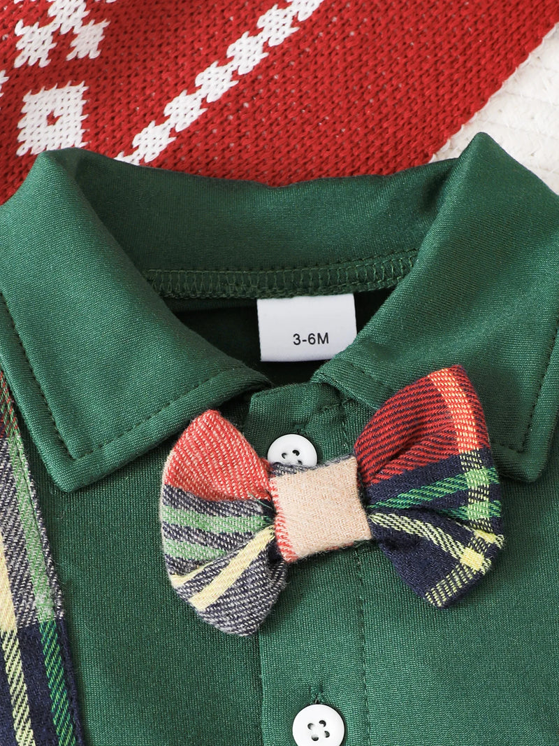 Conjunto Macacão Xadrez e Chapéu - 2pçs