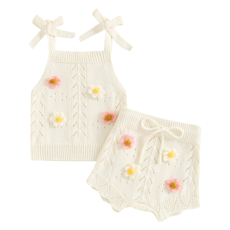 Conjunto Blusa e Shorts em Tricot