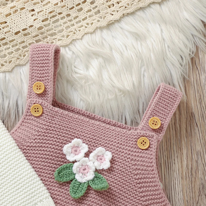 Conjunto Casaco, Vestido e Chapéu em Tricot - 3pçs