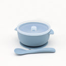Conjunto de Tigela de Silicone com Tampa e Colher – 3 pçs