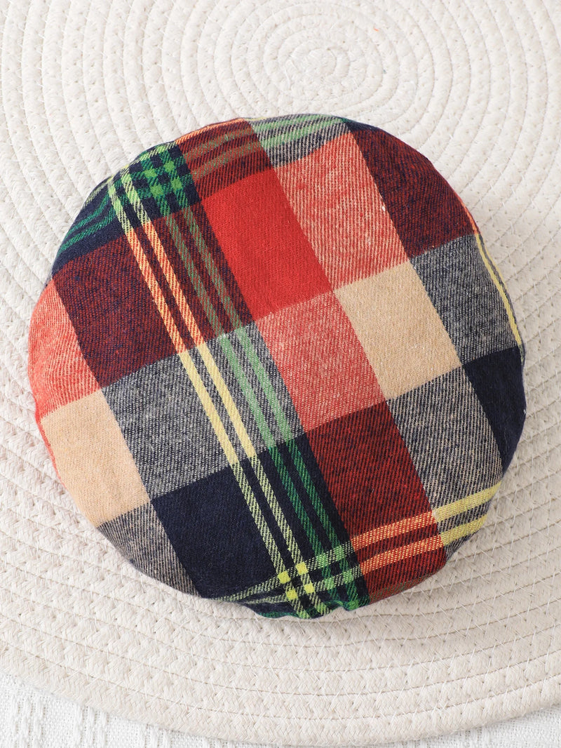 Conjunto Macacão Xadrez e Chapéu - 2pçs