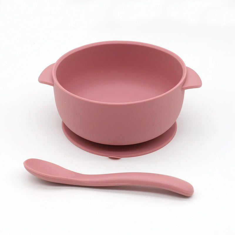 Conjunto de Tigela de Silicone com Tampa e Colher – 3 pçs
