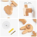 Gancho de Madeira com Formato de Animal